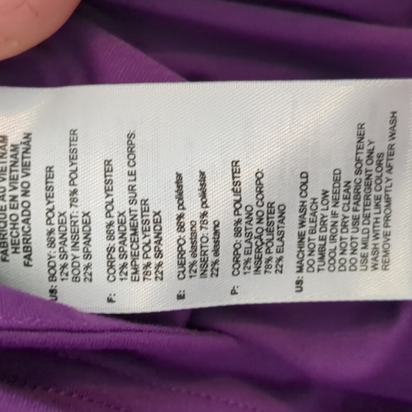 Adidas Climalite Shirt Women's Large Purple Long Sleeve Running Athletic 1/4 Zip - Picture 6 of 9